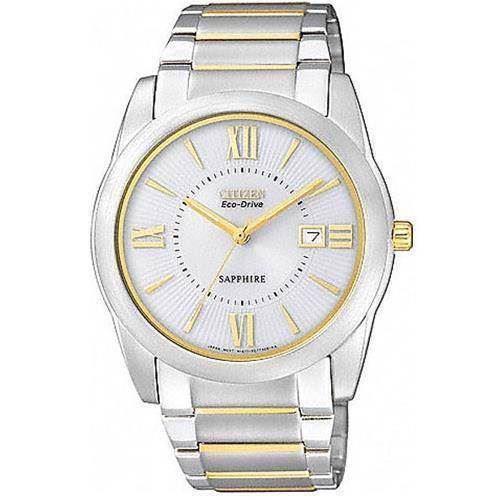 Image of Elegant mat rustfri stål quartz med Eco-Drive Herre ur fra Citizen, BM6524-58C